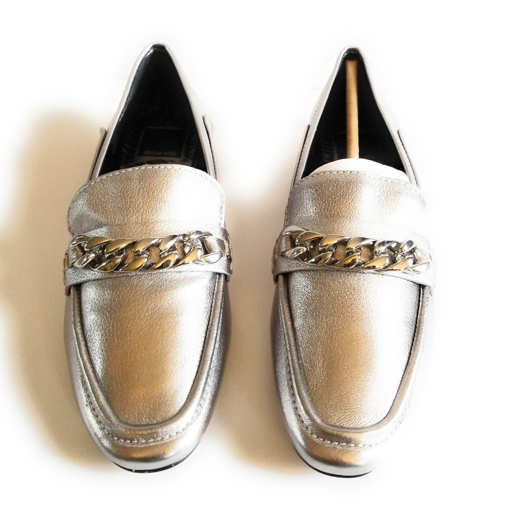 Dolce Vita Metallic Chain Loafers